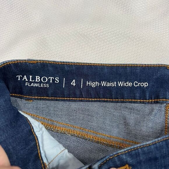 Talbots‎ Flawless High Waist Wide Crop Jeans - Picture 3 of 6